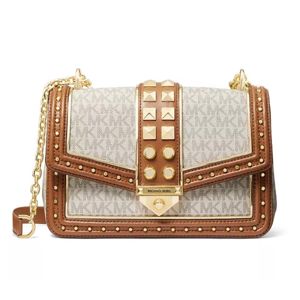 Michael Kors SoHo Large Studded Logo Shoulder Bag